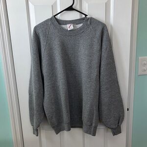 Jerzees Men's Crewneck Sweater in Heather Gray